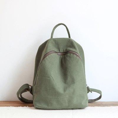 Kvinnor Solid Enkel Canvas Bag Ryggsäck