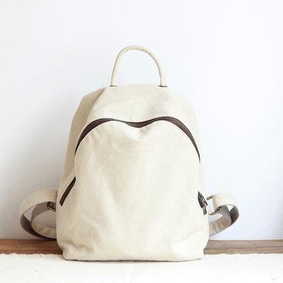 Kvinnor Solid Enkel Canvas Bag Ryggsäck