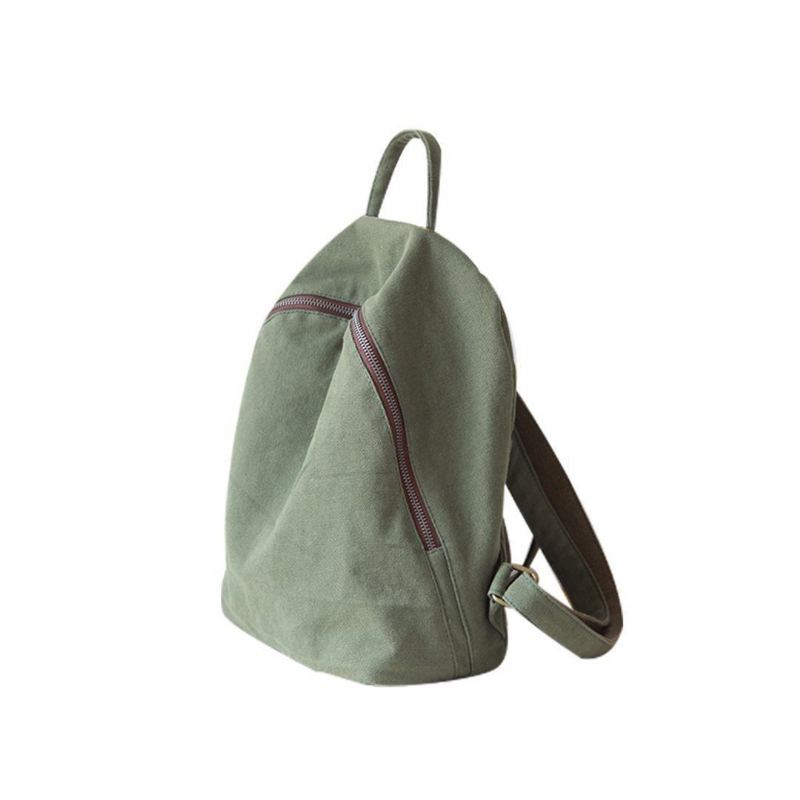 Kvinnor Solid Enkel Canvas Bag Ryggsäck