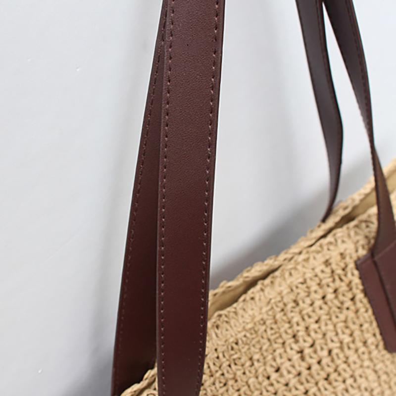 Mode Vacker Straw Woven Summer Beach Shoulder Bag