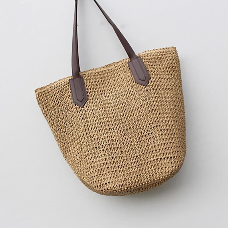 Mode Vacker Straw Woven Summer Beach Shoulder Bag