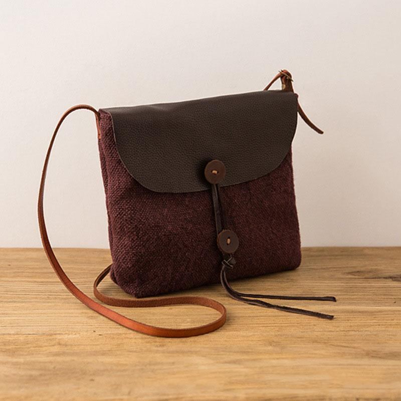 Söt Casual Retro Crossbody-väska För Kvinnor