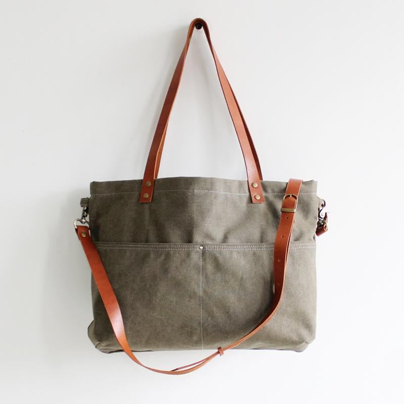 Vintage Canvas Bag Causal Handväska