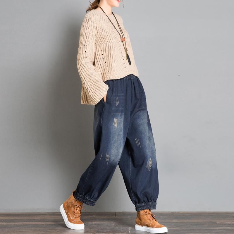 Höst Lös Casual Denim Dambyxor