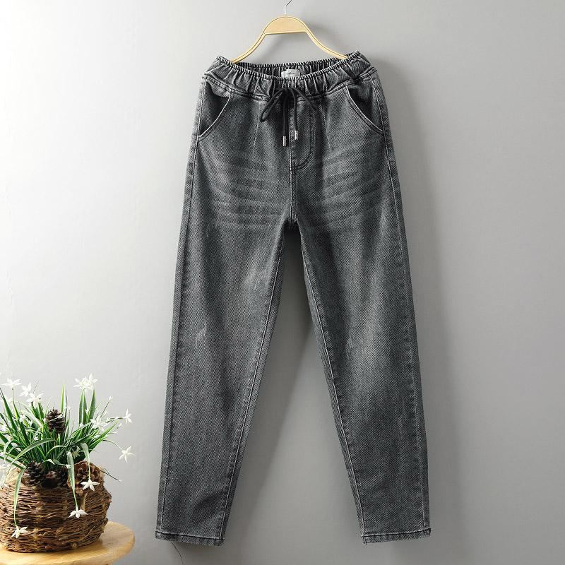 Lös Simple Plus Size Denim Harem Pants 3xl