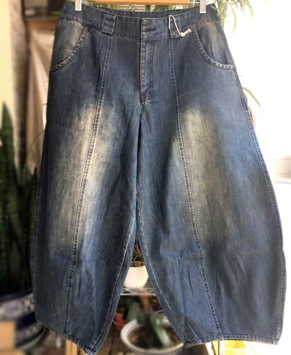 Lösa Casual Jeans Med Breda Ben