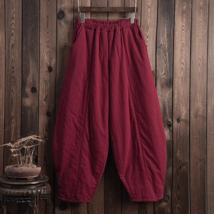 Plus Size Winter Retro Bloomers Vadderade Bomullsbyxor