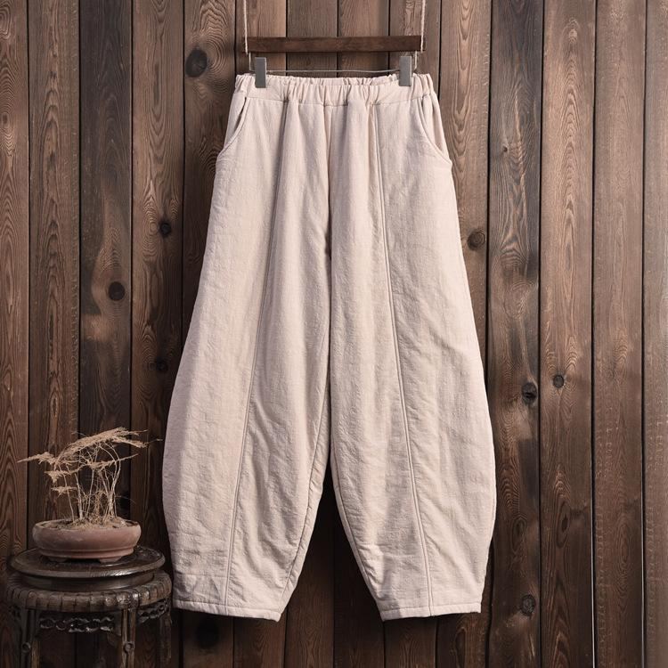 Plus Size Winter Retro Bloomers Vadderade Bomullsbyxor