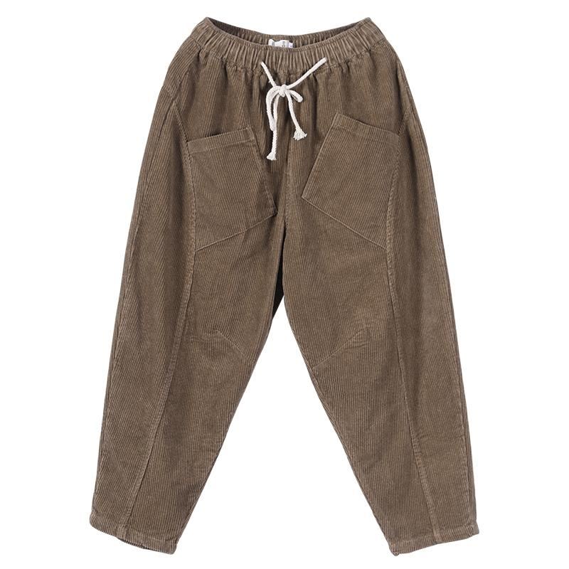 Pure Color Corduroy All-match Casual Pants