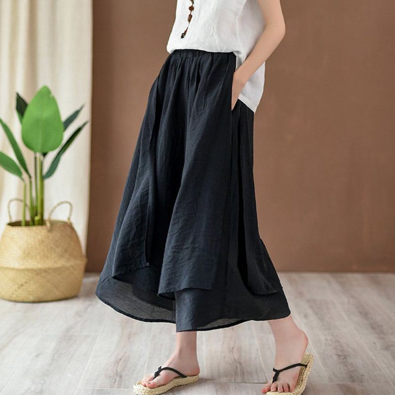 Solid Tiered Byxor Culottes