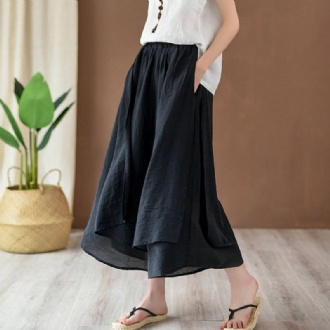 Solid Tiered Byxor Culottes