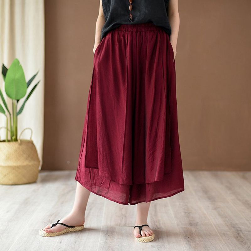 Solid Tiered Byxor Culottes