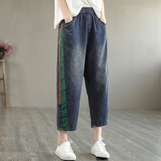 Sommar Dam Casual Lösa Denim Harem Jeans