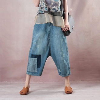 Spring Loose Denim Wide Leg Dambyxor