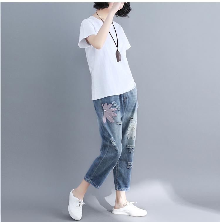 Summer Plus Size Casual Jeansbyxor