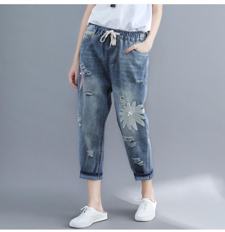 Summer Plus Size Casual Jeansbyxor