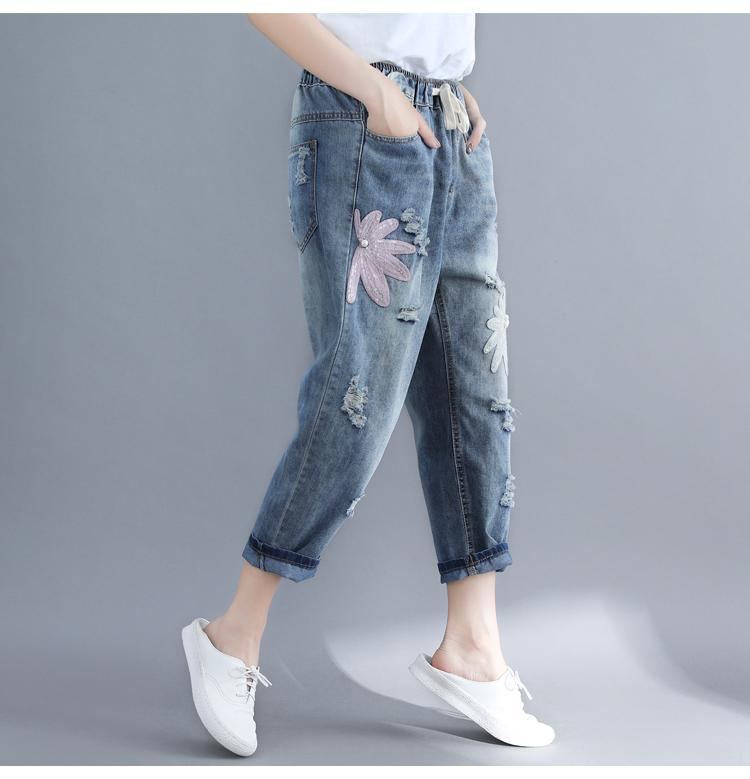 Summer Plus Size Casual Jeansbyxor