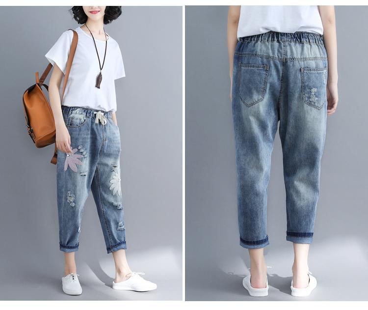 Summer Plus Size Casual Jeansbyxor