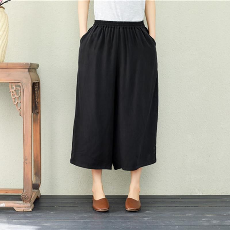 Summer Retro Loose Wide Leg Byxor