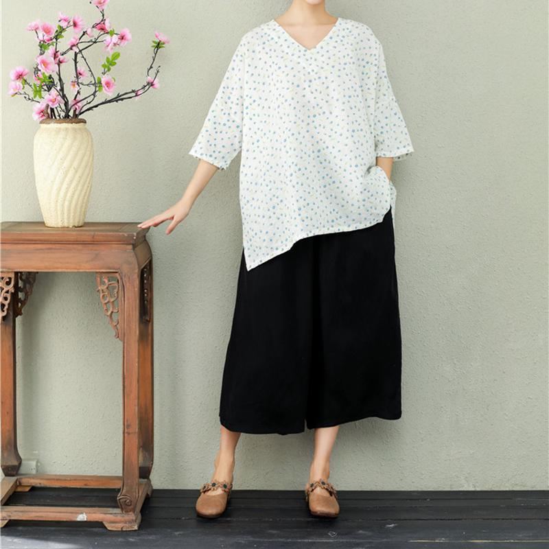 Summer Retro Loose Wide Leg Byxor