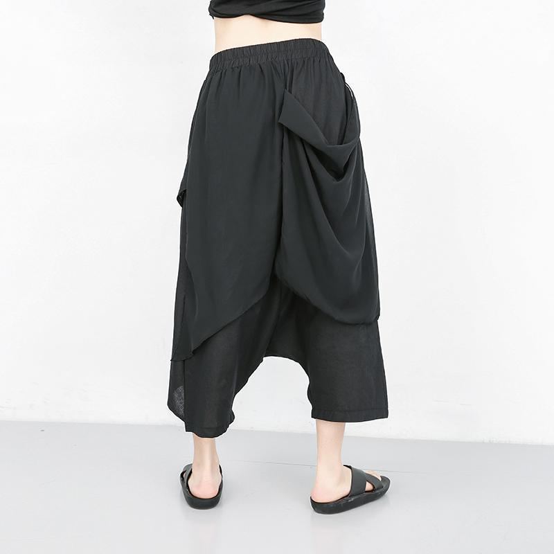 Summer Stitching Chiffong Harem Irregular Pants