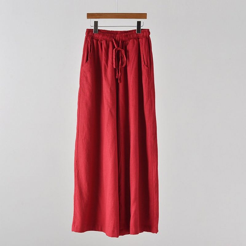 Tie-up Bomull Linne Culottes Byxor