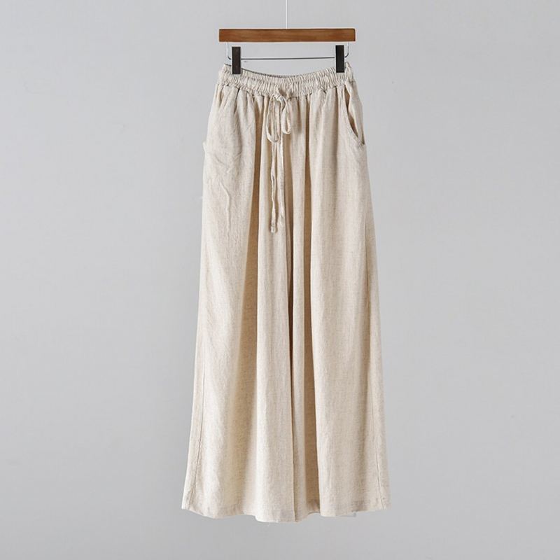 Tie-up Bomull Linne Culottes Byxor