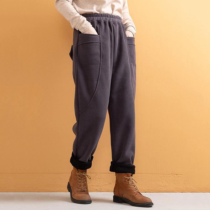 Velvet Casual Loose Cotton Sweat Pants