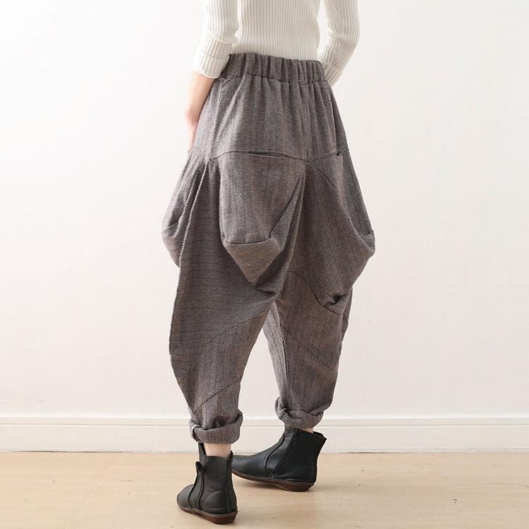 Winter Loose Vintage Irregular Thick Bloom Pants