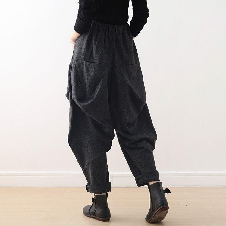 Winter Loose Vintage Irregular Thick Bloom Pants