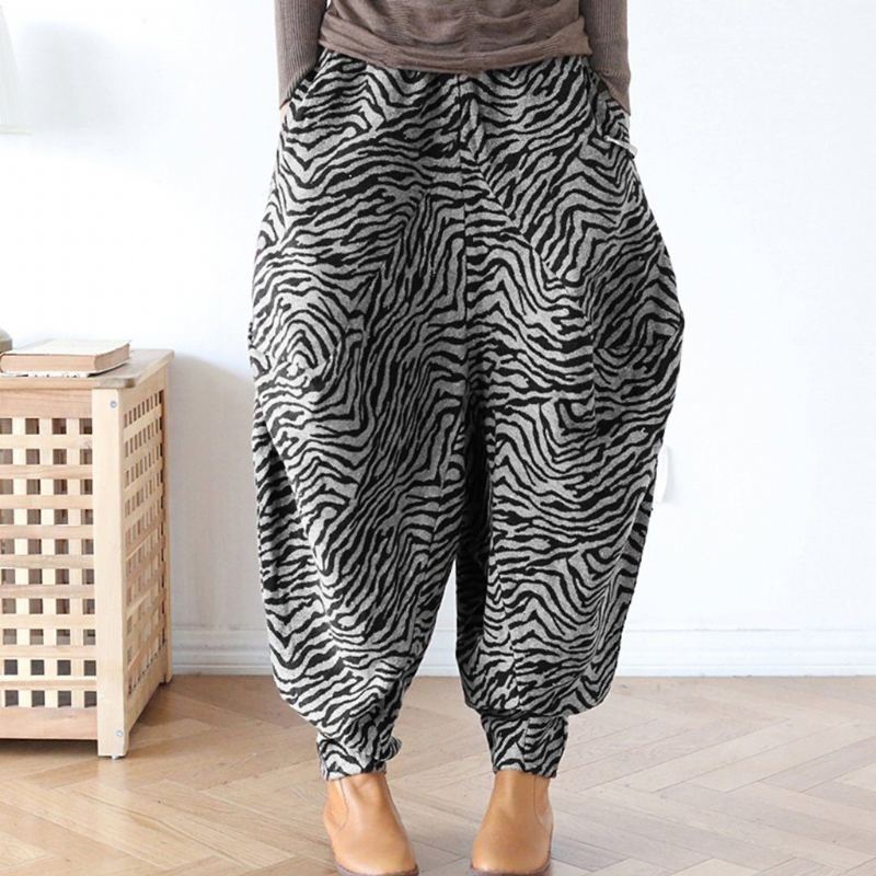 Zebra Stripes Sammetsbyxor